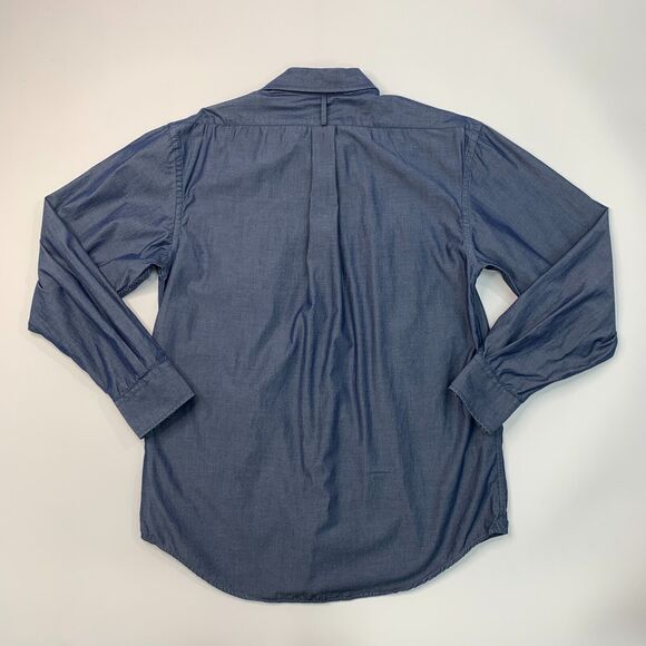 Lincs Shirt Mens M Medium Windsor Blue Cotton Long Sleeve Pocket Button Up - Picture 7 of 10